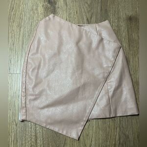 Faux Leather Mini Dusty Pink Skirt.